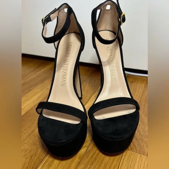 Stuart Weitzman NUDIST HOLLYWOOD PLATFORM SANDAL Sz 7 - Picture 6 of 9